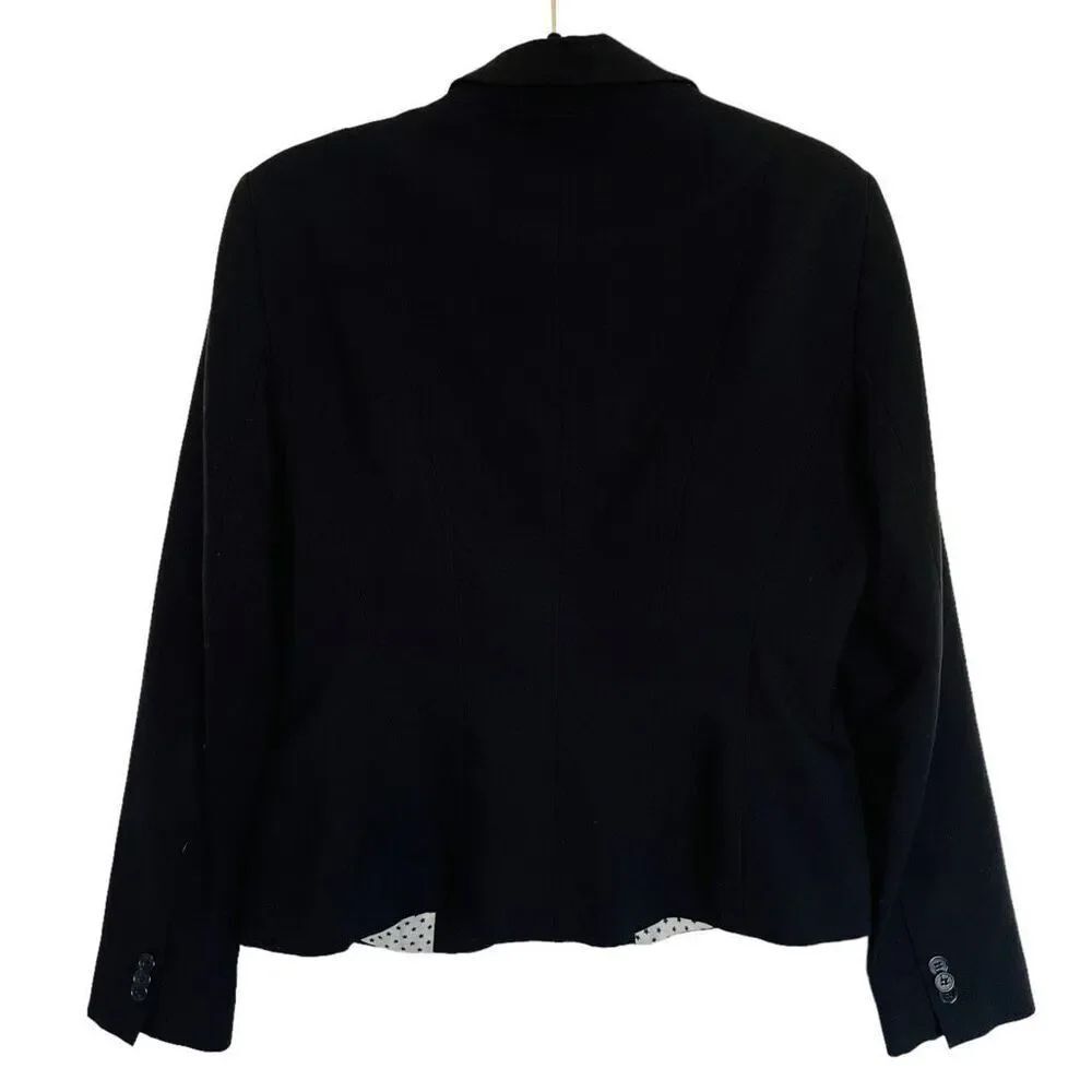 Yessica City Women's Notched Lapel One Button Front Blazer Suit Black Size 44 - Picture 3 of 5